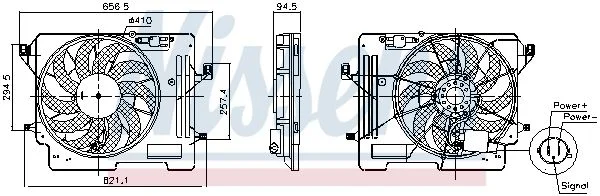 Ventilátor, chladenie motora NISSENS 850080