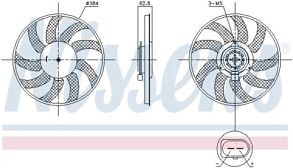 Ventilátor, chladenie motora NISSENS 850099