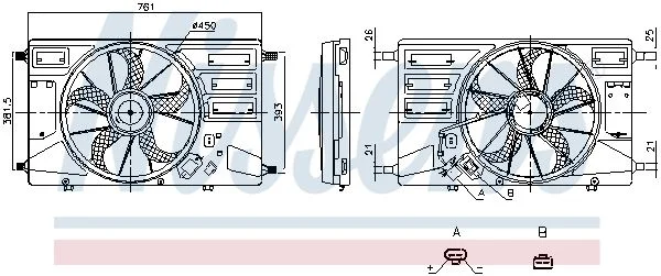 Ventilátor, chladenie motora NISSENS 850100