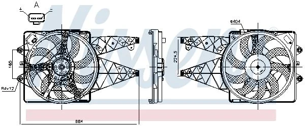 Ventilátor, chladenie motora NISSENS 850114