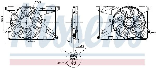 Ventilátor, chladenie motora NISSENS 850124