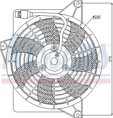 Ventilátor, chladenie motora NISSENS 85371