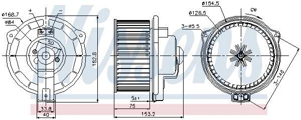 Interior Blower NISSENS 87107