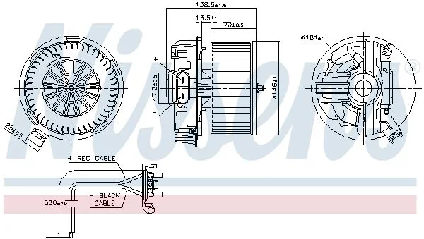 Vnútorný ventilátor NISSENS 87385