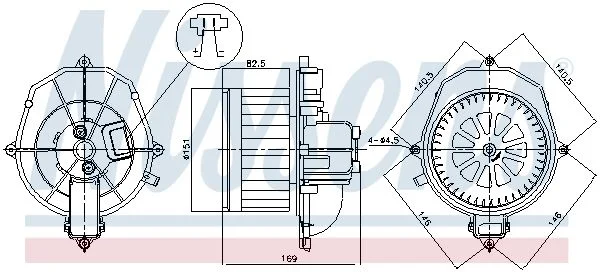 Vnútorný ventilátor NISSENS 87518