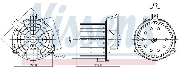 Vnútorný ventilátor NISSENS 87549