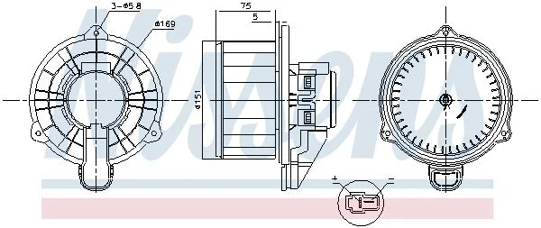 Interior Blower NISSENS 87569