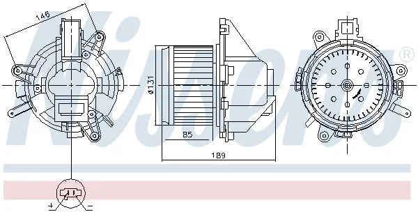 Interior Blower NISSENS 87608