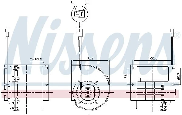 Vnútorný ventilátor NISSENS 87613