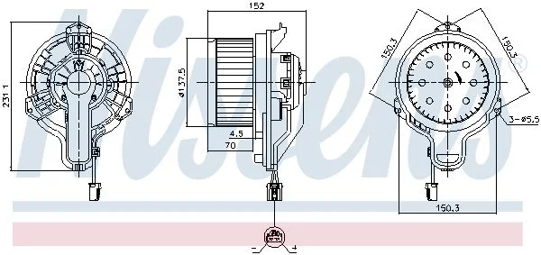 Interior Blower NISSENS 87648