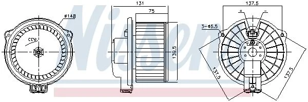Vnútorný ventilátor NISSENS 87717