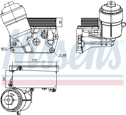 Chladič oleja, motorový olej NISSENS 91310