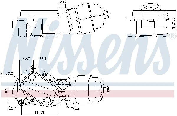Chladič oleja, motorový olej NISSENS 91357