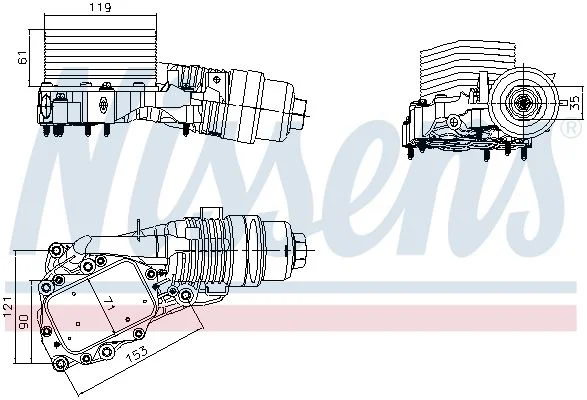 Chladič oleja, motorový olej NISSENS 91400