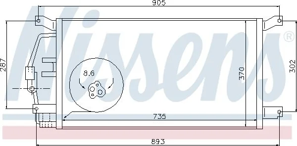 Condenser, air conditioning NISSENS 94797