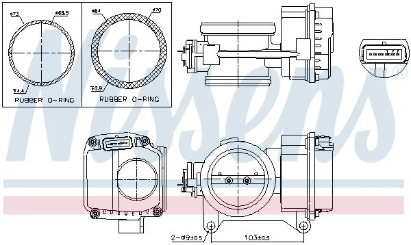 Škrtiaca klapka NISSENS 955096