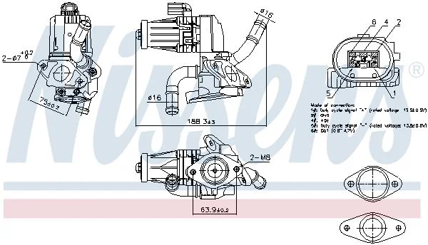 EGR ventil NISSENS 98232