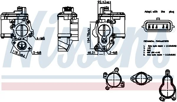EGR ventil NISSENS 98265