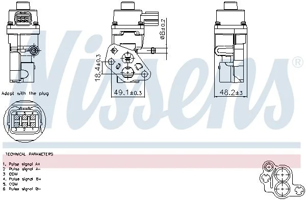 EGR ventil NISSENS 98365