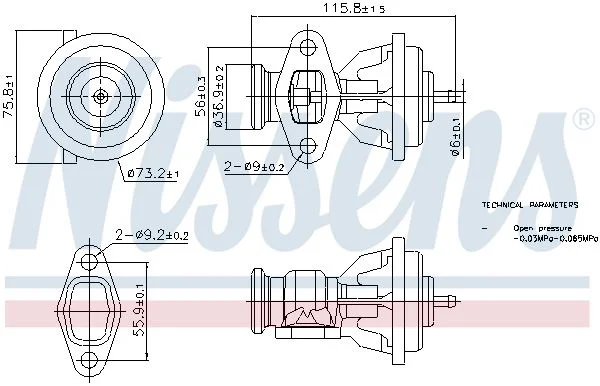 EGR Valve NISSENS 98439