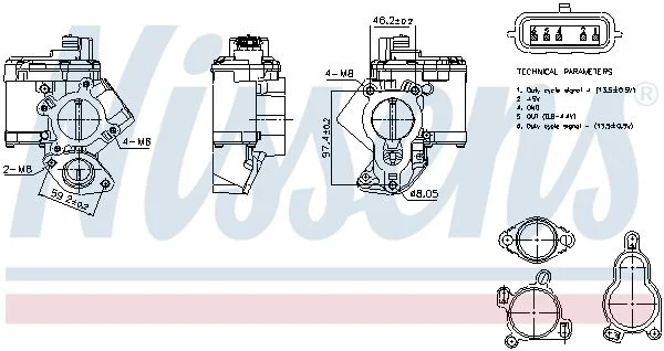 EGR ventil NISSENS 98463