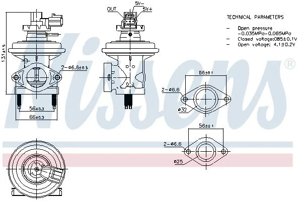 EGR ventil NISSENS 98474