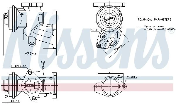 EGR Valve NISSENS 98476