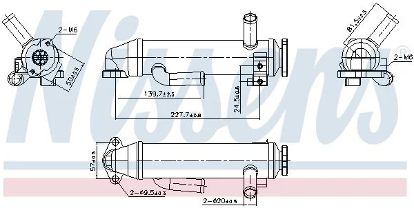 Cooler, exhaust gas recirculation NISSENS 989430