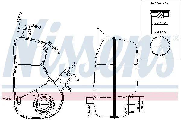 Expansion Tank, coolant NISSENS 996174