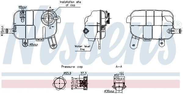 Expansion Tank, coolant NISSENS 996378