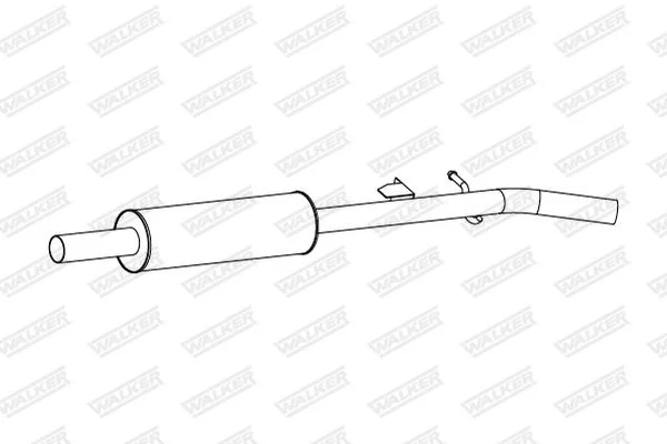 Stredový tlmič výfuku WALKER 24309