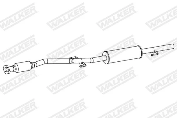Stredový tlmič výfuku WALKER 24494