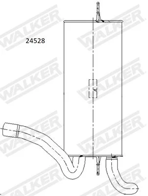 Zadný tlmič výfuku WALKER 24528