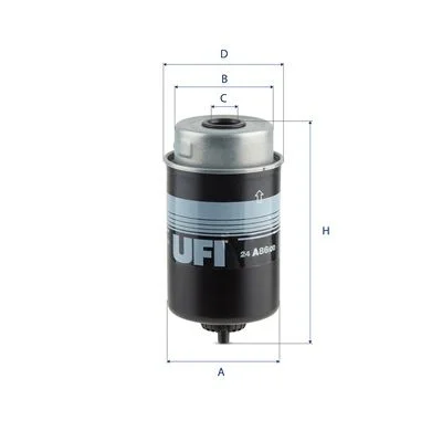 Kuro filtras UFI FILTRY 24.A86.00