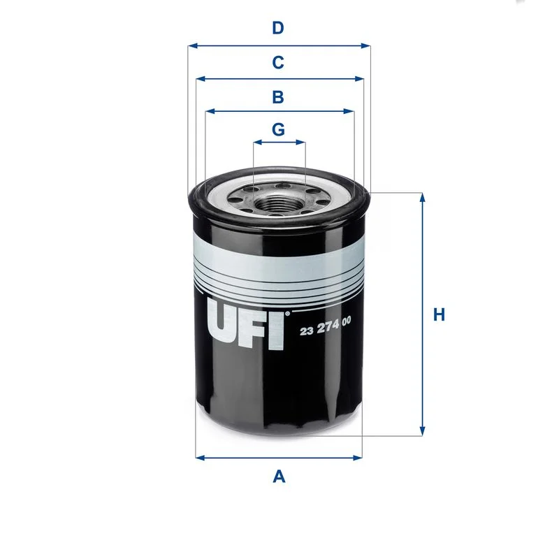 Alyvos filtras UFI 23.274.00