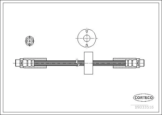 Brake Hose CORTECO 19033516