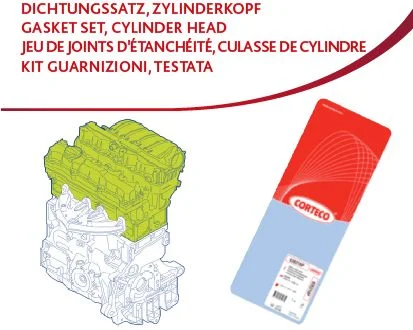 Tarpiklių komplektas, cilindro galva CORTECO 417861P