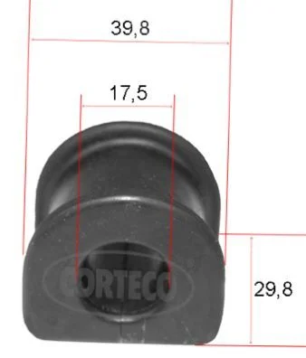 Skersinio stabilizatoriaus įvorių komplektas CORTECO 49371775