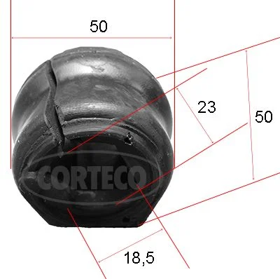 Skersinio stabilizatoriaus įvorių komplektas CORTECO 49371890