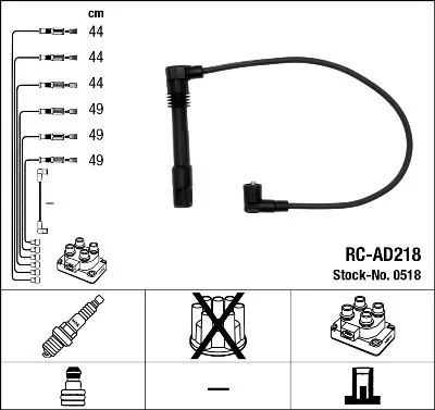 Ignition Cable Kit NGK 0518