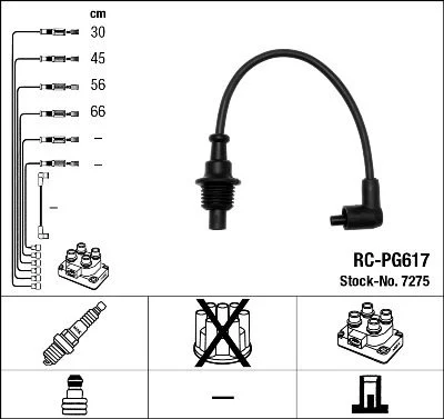 Ignition Cable Kit ngk RC-PG617