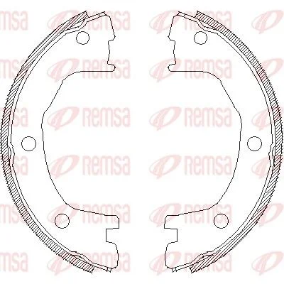 Brake Shoe, parking brake REMSA 4712.00