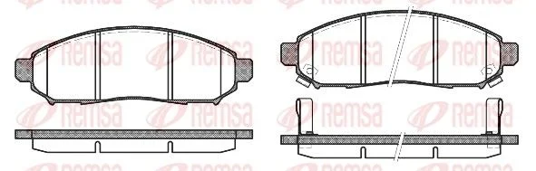 Stabdžių trinkelių rinkinys, diskinis stabdys REMSA 1162.12