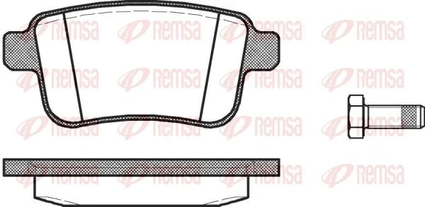Stabdžių trinkelių rinkinys, diskinis stabdys REMSA 1352.00