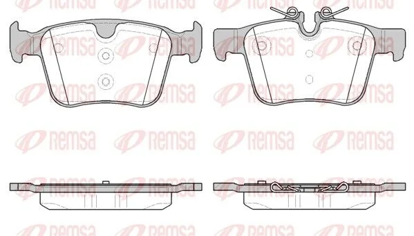 Stabdžių trinkelių rinkinys, diskinis stabdys REMSA 1516.40