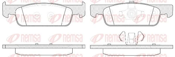 Stabdžių trinkelių rinkinys, diskinis stabdys REMSA 1540.00