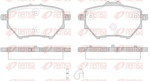 Stabdžių trinkelių rinkinys, diskinis stabdys REMSA 1562.00