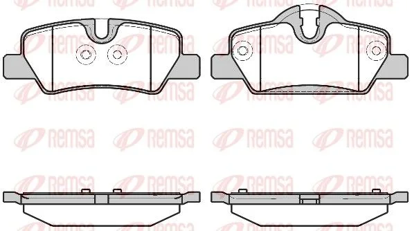 Stabdžių trinkelių rinkinys, diskinis stabdys REMSA 1600.00