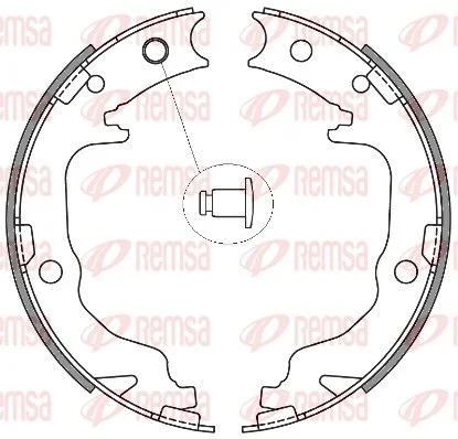 Brake Shoe, parking brake REMSA 4641.00
