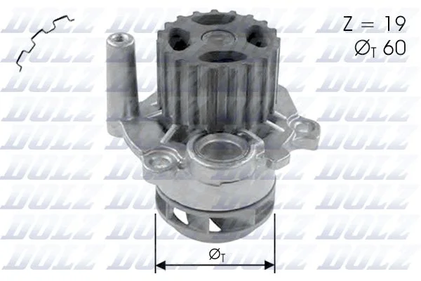 Water Pump, engine cooling DOLZ A197